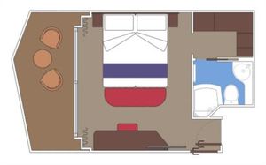 Схема Каюта с балконом с видом на променад Deluxe Fantastica